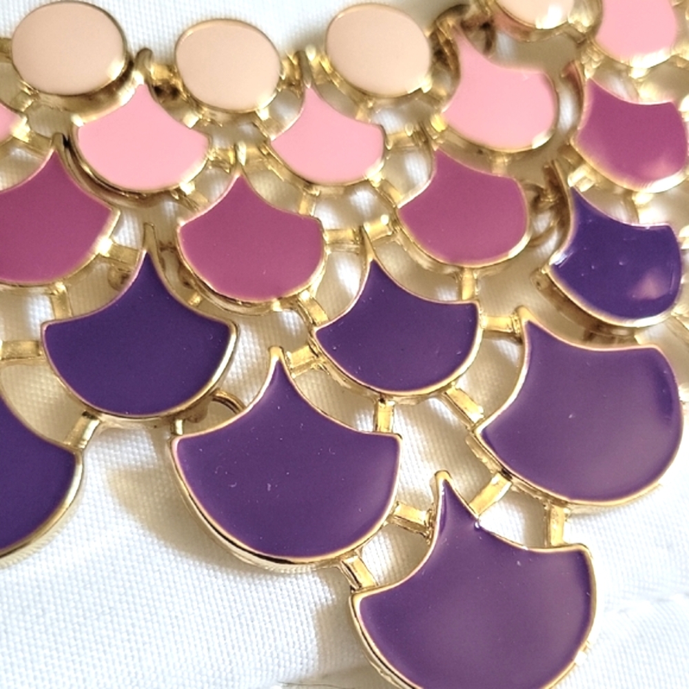 Amitra Singh Gold and Purple Statement Necklace - Picture 3 of 3